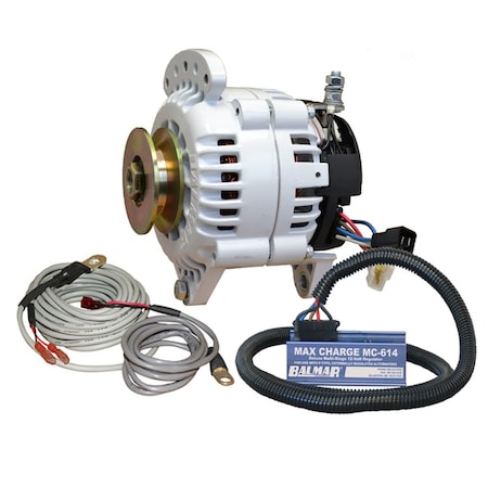 Balmar Alternator 100 AMP Kit 12V 315 Dual Foot Saddle Single Vee Pulley Regulator And Temp Sensor 60-YP-MC-100-SV